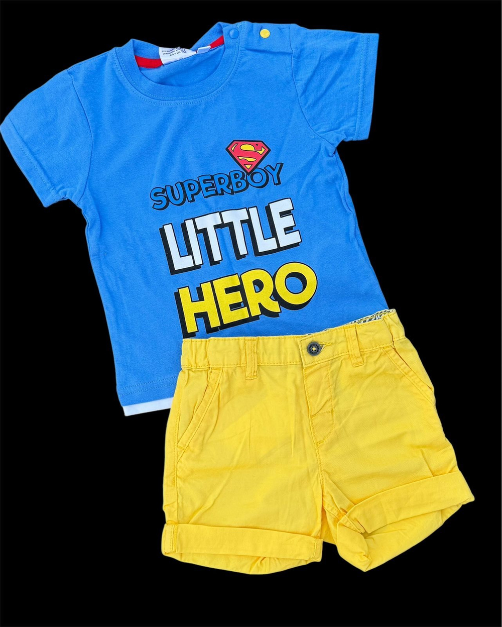 Костюм 2в1: шорти, футболка "Little Hero", бавовна, котон ТМ "H&M", "TVM" (80 см)