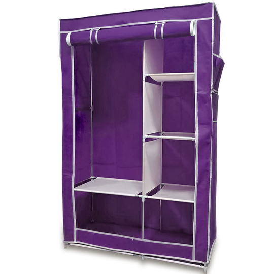Каркасный тканевый складной шкаф для одежды и обуви 105х45х175 см Storage Wardrobe 98105 Фіолетовий (N-17)