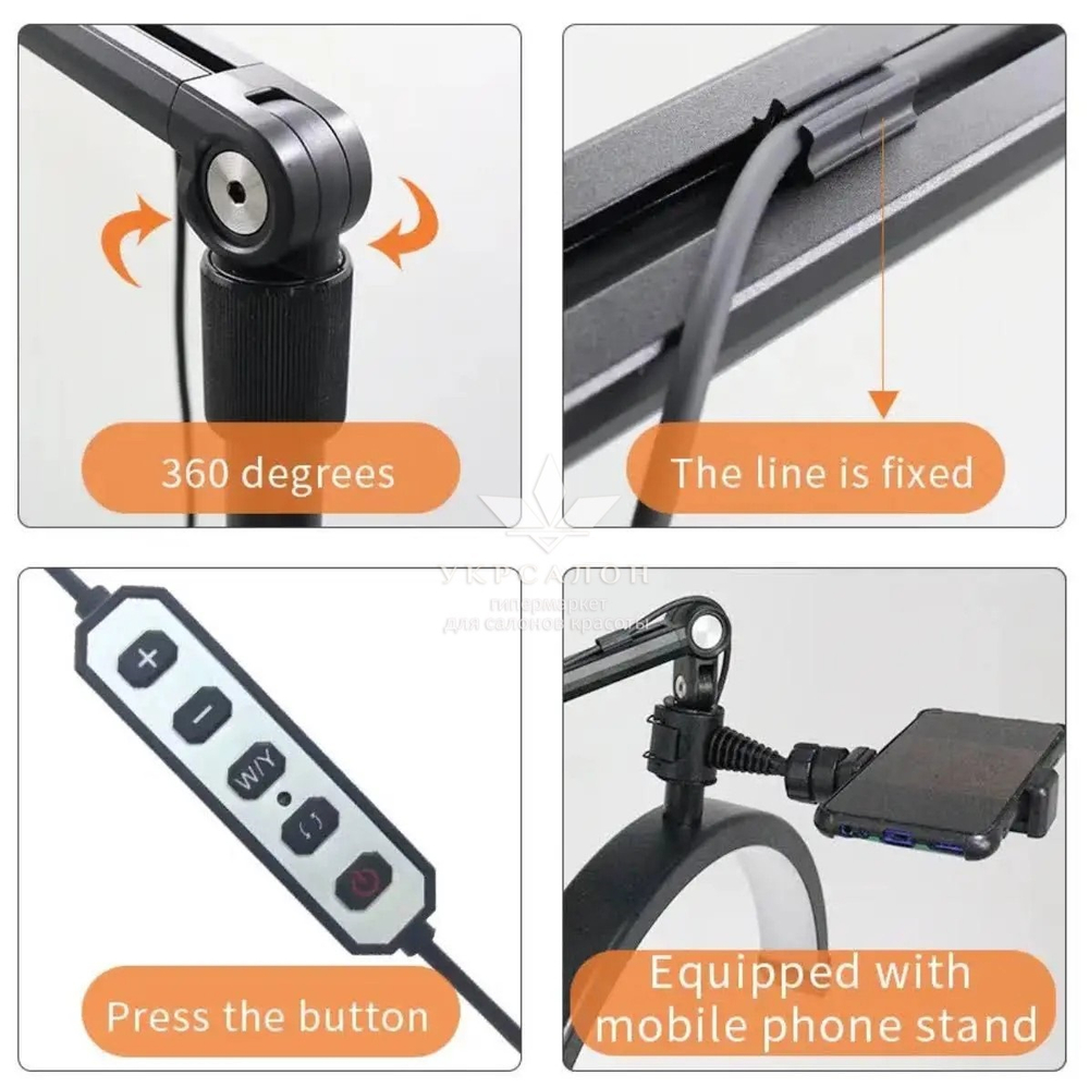 Бестеневая Led лампа для бьюти мастера универсальная HD-M40X 36W квадрат