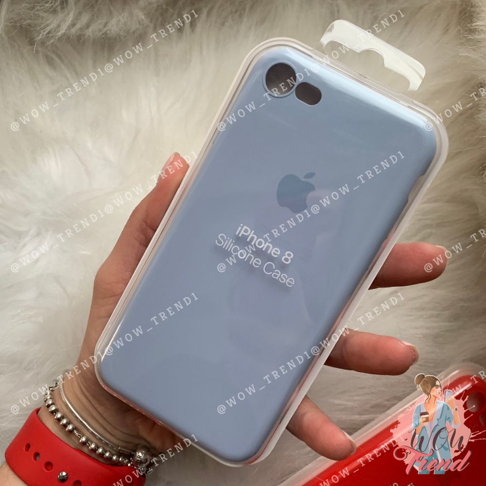 Чехол iPhone 7/8 Silicone Slim Case /lilac cream/