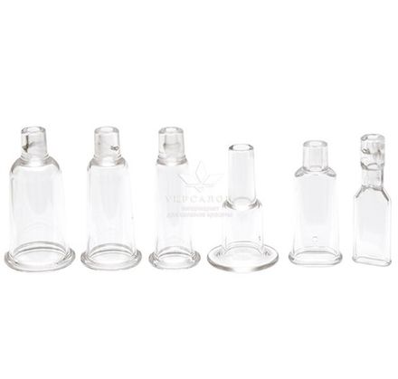 Набір банок для апаратного вакуумного масажу тіла, 6 шт