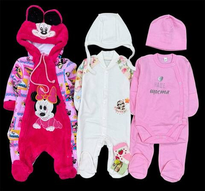 Гарний набір одягу для новонародженої дівчинки, якісний одяг для немовлят, зима, весна, зріст 56 см, бавовна