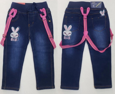 Джинси “Зайченя”, джинс на флісі ТМ "Merkiato" (122 см)