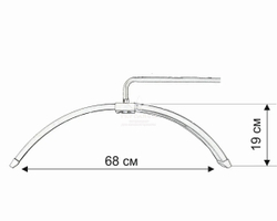 Безтіньова Led лампа для бьюті майстра Smart Moon Light HD-M5X, 50 Вт, біла