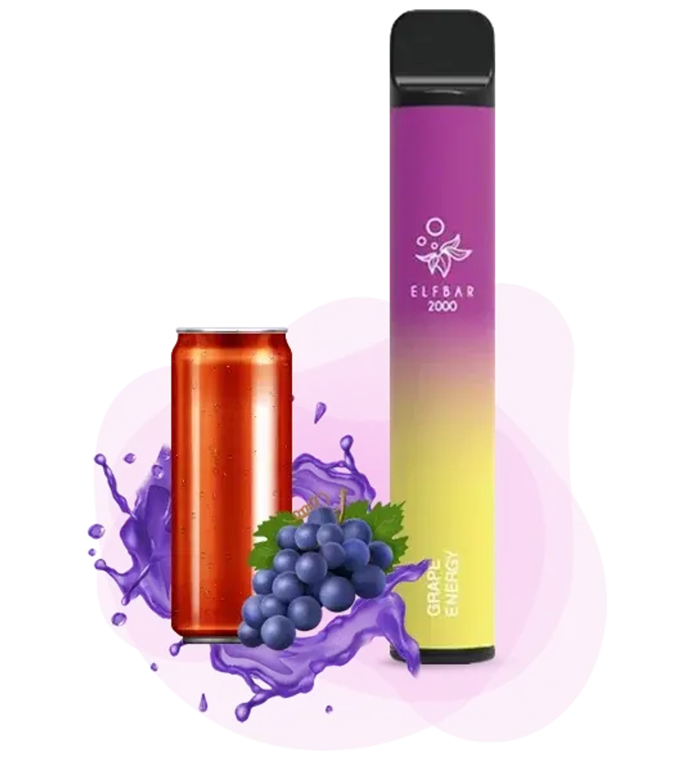 Elf Bar 2000 - Grape Energy (5% nic)