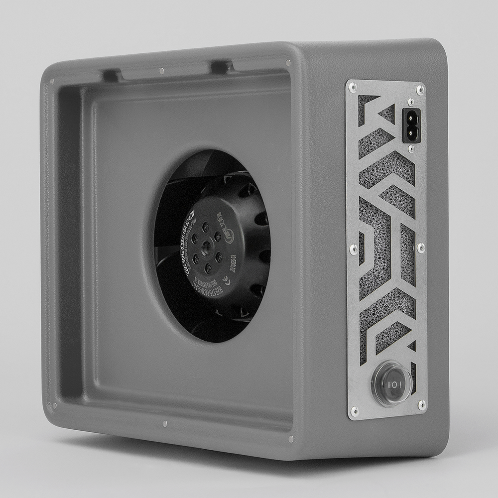 Вытяжка для маникюра настольная Ulka Pemium с фильтром, цвет серый (сетка металлик)