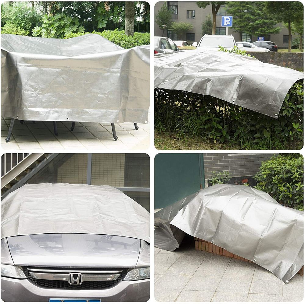 Тент полипропиленовый 8х10 от дождя и снега, затеняющий 100г./м2 (серый)