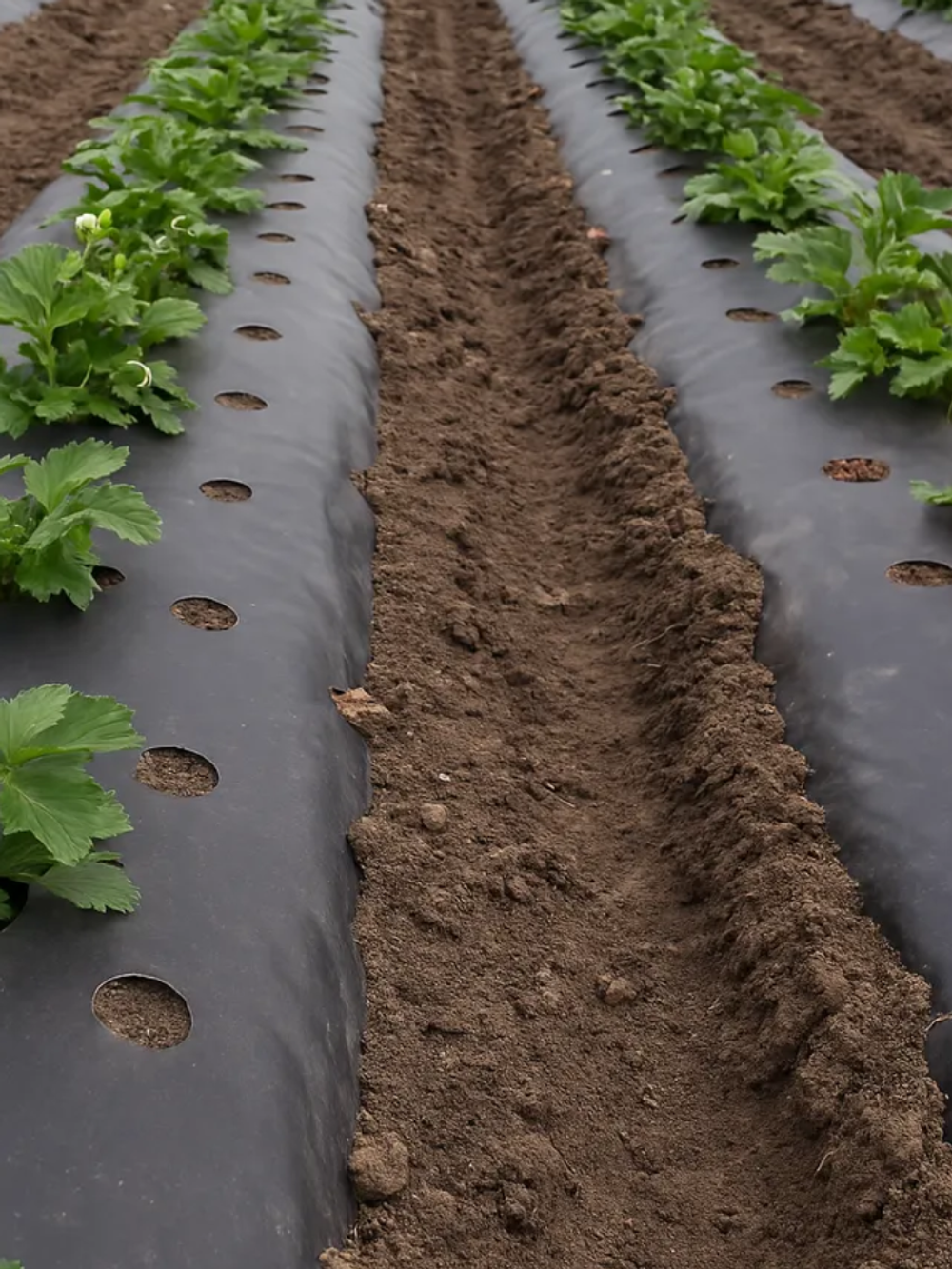 Агроволокно 50г./м2 1.6x100м. Черное с перфорацией 3 отверстия