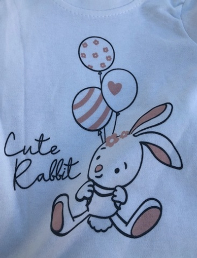 Костюм 2в1: реглан, штани  "Зайченятко", двунитка, бавовна ТМ "White baby"