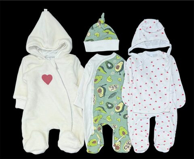 Гарний набір одягу для новонародженого малюка, якісний одяг для немовлят осінь-зима, зріст 56 см, бавовна
