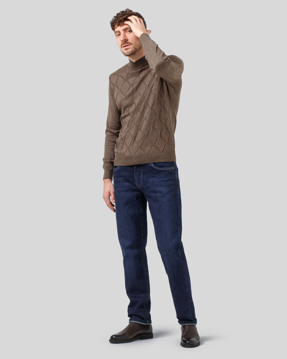 Джемпер чоловічий коричневий (арт. 7662300303)