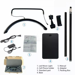 Бестеневая Led лампа для бьюти мастера универсальная HD-M8X 50W Black прямоугольная