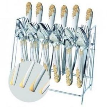 Набір столових приладів 24 предметів на підставці Krauff 29-189-006 Elegance