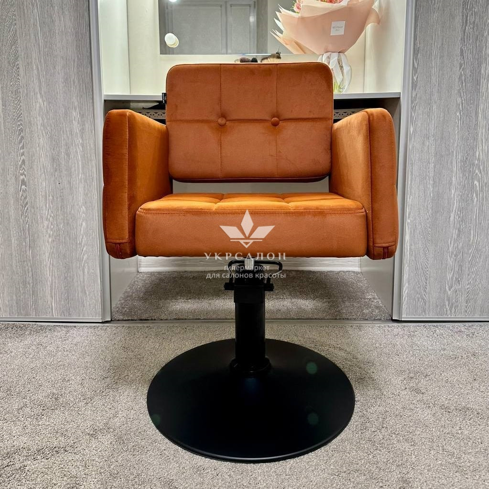 Кресло парикмахерское Beatrice velor black loft