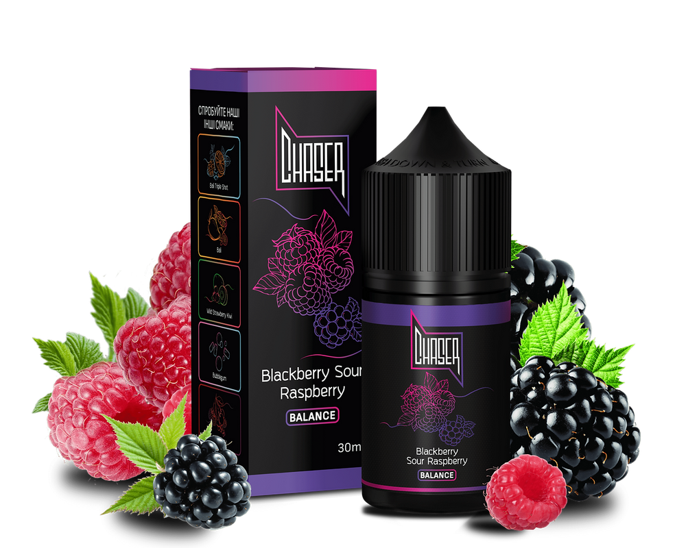 CHASER BLACK Blackberry Sour Rassberry (5%nic, 30ml)