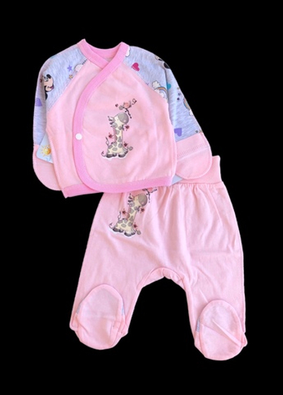 Комплект 2в1: сорочечка, повзунки "Принт", кулір ТМ "Happy ToT" (50 см)