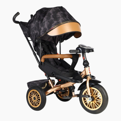 Дитячий триколісний велосипед Best Trike Perfetto 8066 надувні колеса, музична панель + USB, з батьківською ручкою