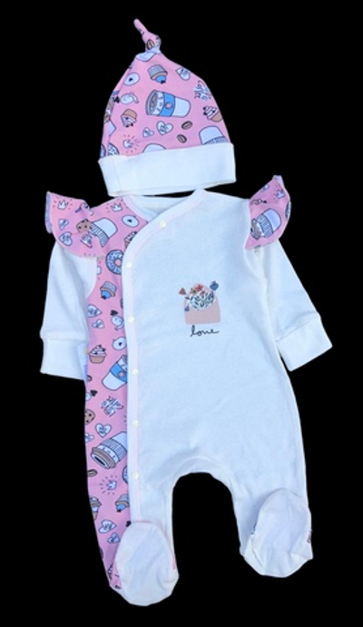 Чоловічок із шапочкою "Принт", інтерлок ТМ "Happy ТОТ"