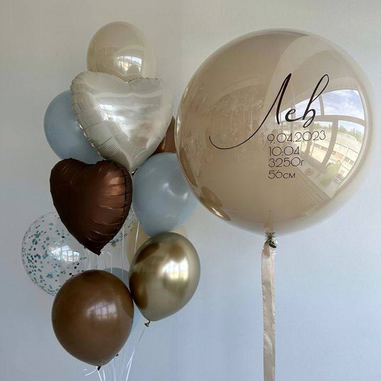 Повітряні кульки на виписку: зріст, вага, час, ім'я