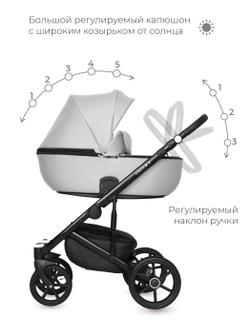 Универсальная коляска 2 в 1 Riko Ozon