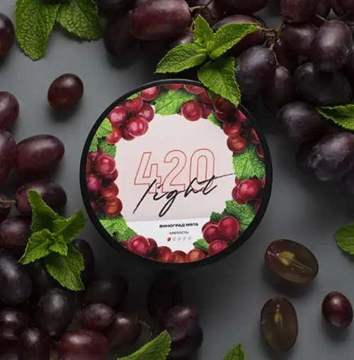 Табак 420 Light Виноград Мята 100г