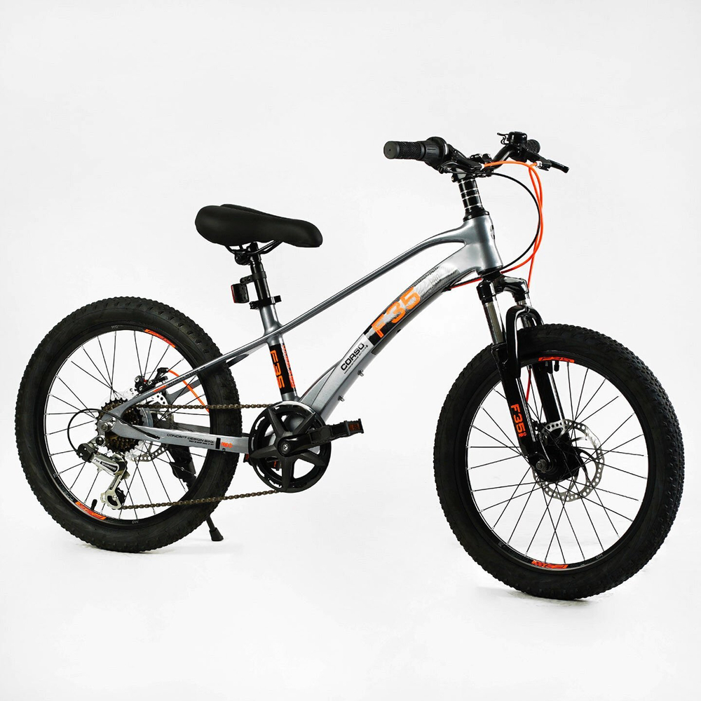 Детский спортивный велосипед 20 дюймов Corso F35 магниевый, оборудование Shimano