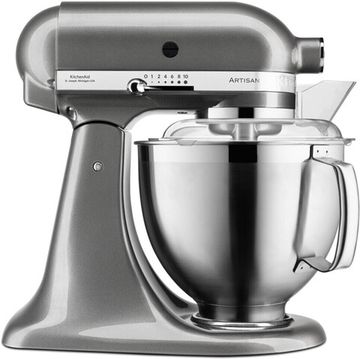 Планетарний міксер KitchenAid Artisan 5KSM185PSEMS з відкидним блоком срібний медальйон