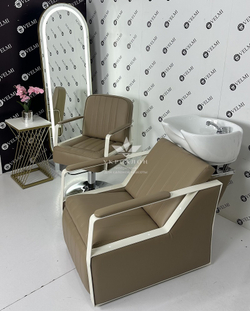 Перукарське крісло Bronx White