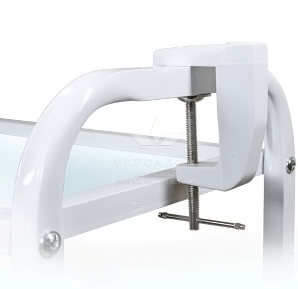 Косметологическая тележка стекло R-4v white
