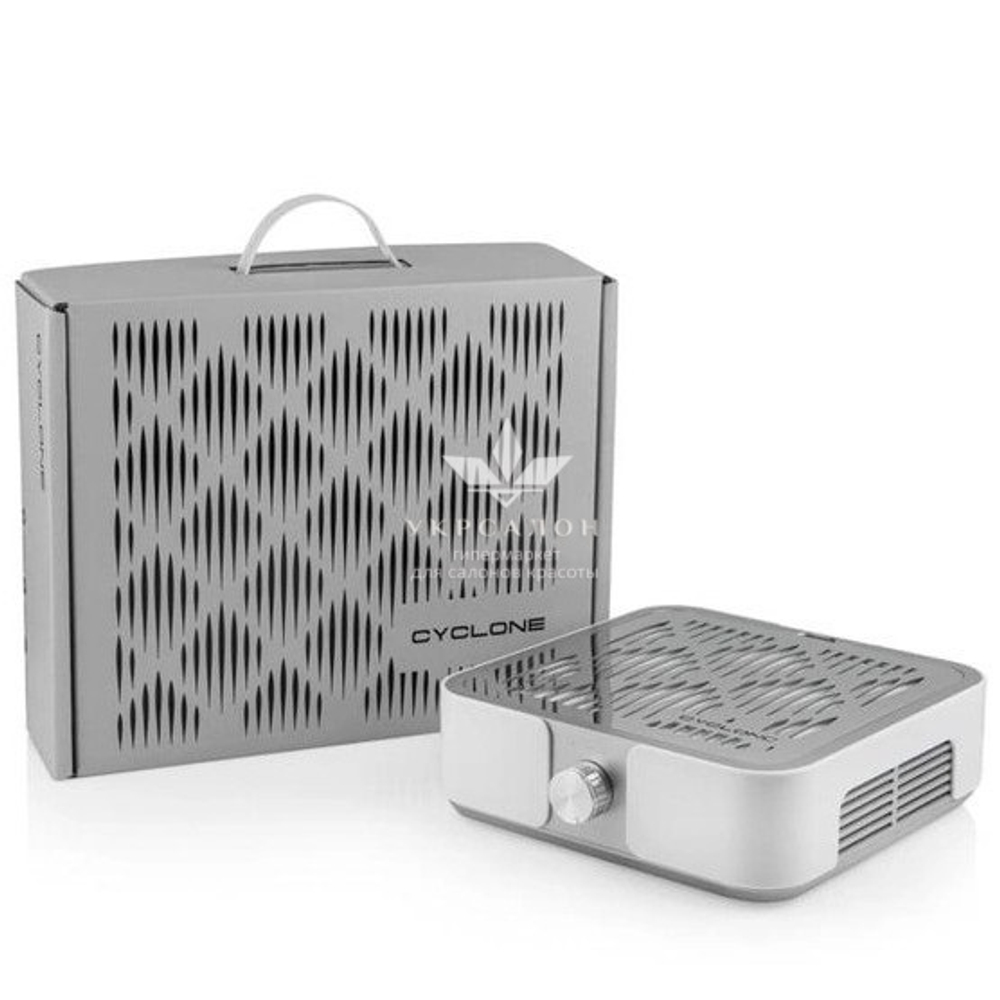 Вытяжка Cyclone X Silver с НЕРА-фильтром 60W для маникюра и педикюра
