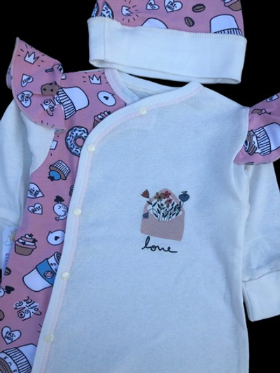 Чоловічок із шапочкою "Принт", інтерлок ТМ "Happy ТОТ"