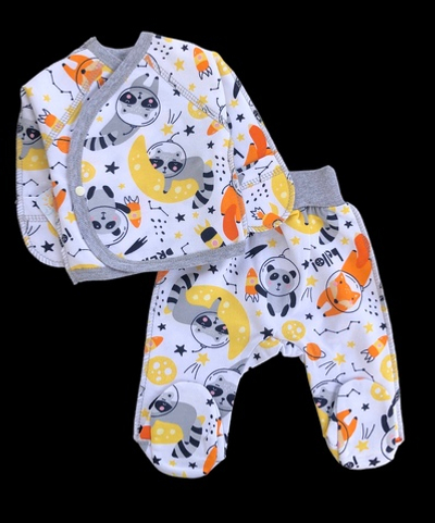 Комплект 2в1: льоля, повзунки "Принт", футер ТМ “Happy ToT” (50 см)