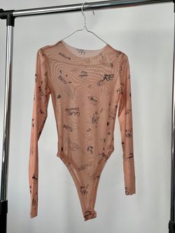 Сітчате боді з імітацією тату