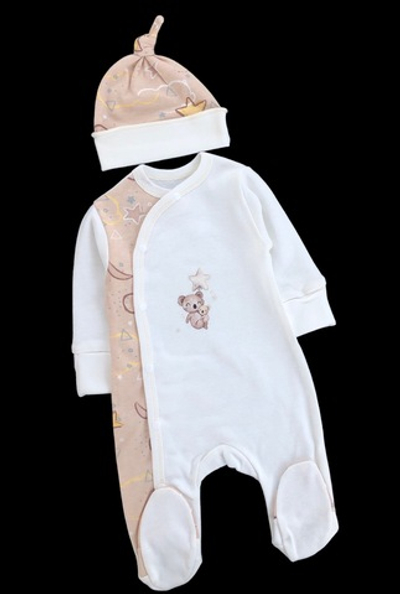 Чоловічок із шапочкою "Принт", інтерлок ТМ "Happy ТОТ" (62 см)