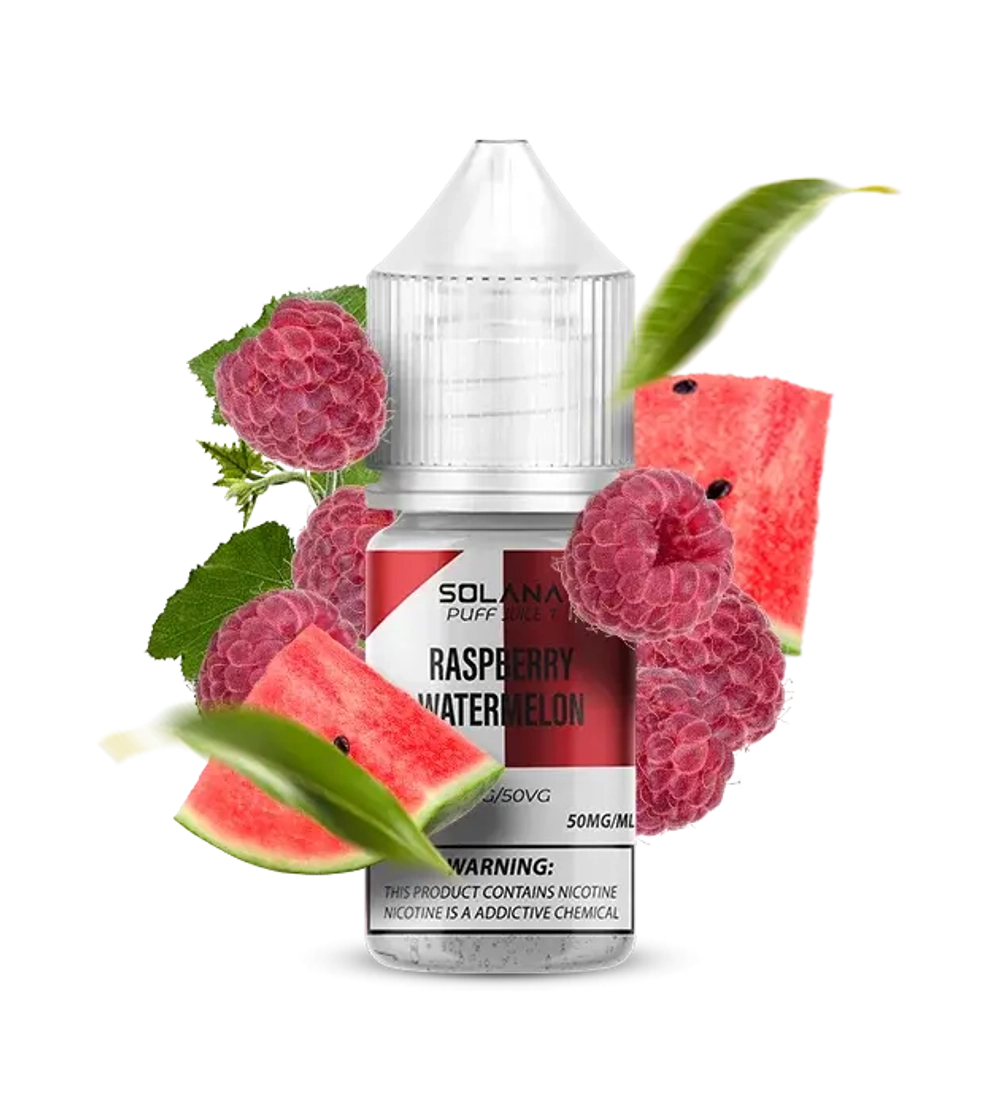 Солевая Жидкость Solana Raspberry Watermelon (Солана Малина Арбуз) 30ml 50mg