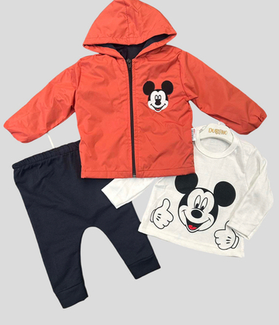Костюм 3в1: вітрівка, реглан, штани "Міккі", плащівка, бавовна ТМ "Minitix"