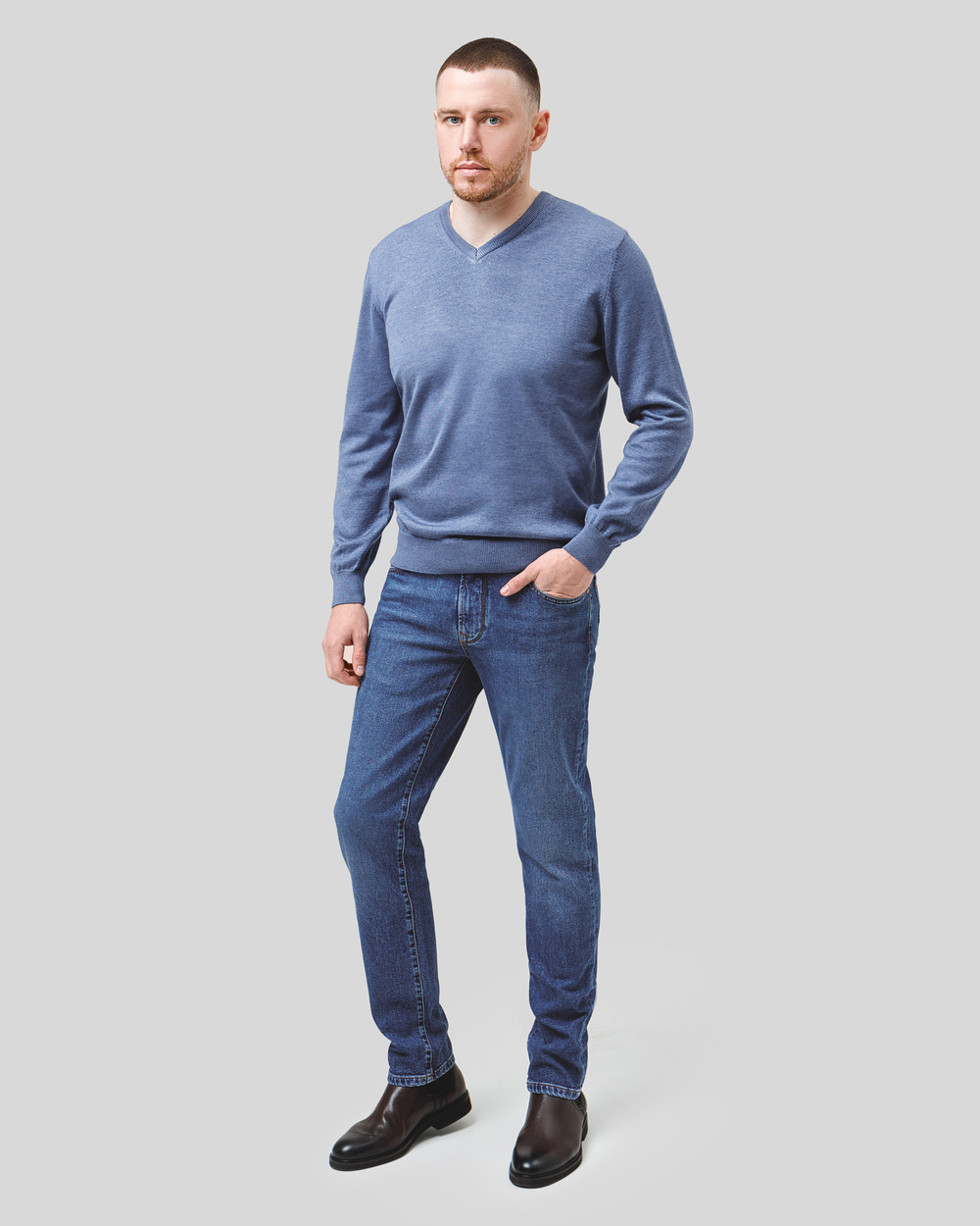 Джинси чоловічі Straight Fit блакитні (арт. 8862300902)