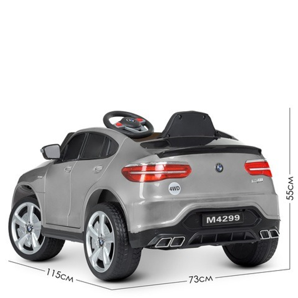 Дитячий електромобіль BMW X6 4WD 180W Bambi M 4299EBLRS