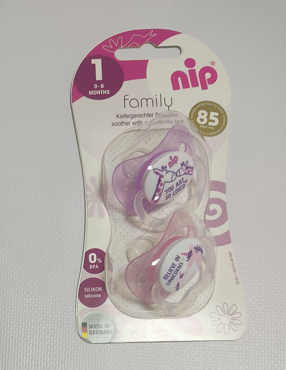Пустушки силіконові Family, "Nip"