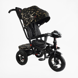 Дитячий триколісний велосипед Best Trike 6088 F надувні/фара, з USB, пультом, батьківською ручкою