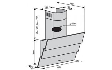 Витяжка VENTOLUX RIALTO 60 WH (750) TRC