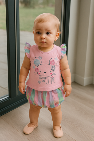 Костюм 2в1: майка, блумери “Daddy’s Little Cutie”, кулір ТМ "Sweet Mario"