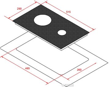 Варильна поверхня електрична Domino INTERLINE DS 200 IX/2