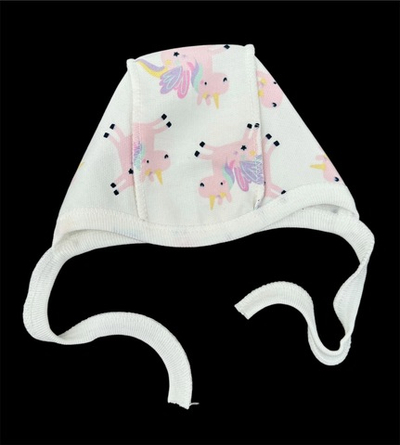 Шапочка із завязками, футер ТМ "Happy ToT" (0-1 міс, 36 см)