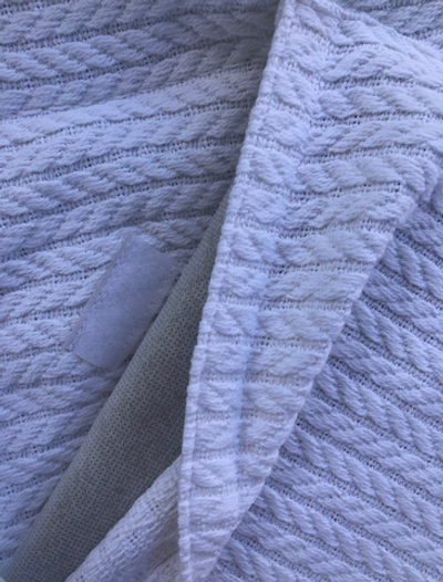 Конверт-ковдра з бантом, піке-косичка, 80*80 см ТМ "Ua"