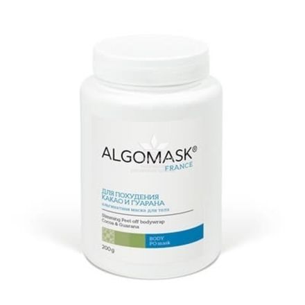Альгінатна маска для схуднення тіла Slimming Peel off body wrap mask with Cocoa & Guarana, Algomask