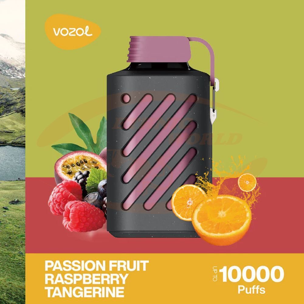 Оригинальный VOZOL GEAR 10000 Passion Fruit Raspberry Tangerine 5 nic