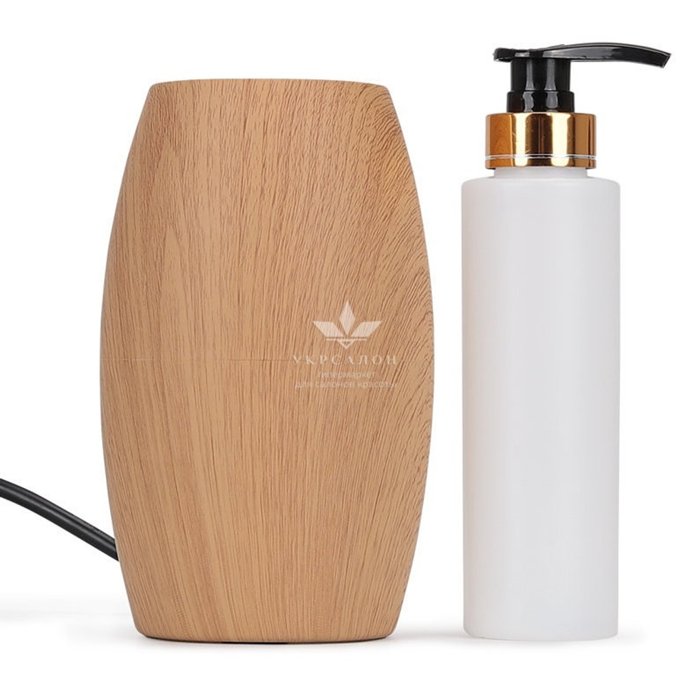 Підігрівач для масажної олії з флаконом 300 мл, світло-коричневий