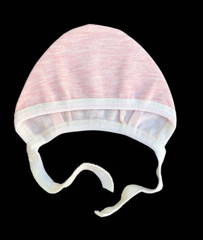 Шапочка із завязками, футер ТМ "Happy ToT" (3-4 міс, 40 см)