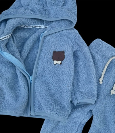 Костюм 2 в 1: кофта, штани "Ведмедик", набивна махра ТМ "Murat Baby" (74-80 см)